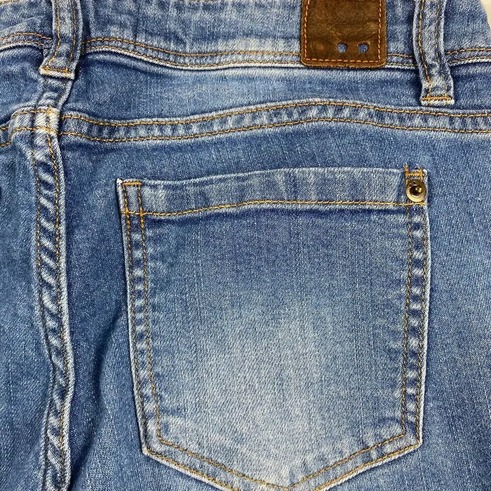 Forever 21 Distressed Jeans Low Rise Skinny Blue Life in Progress Womens Sz 25